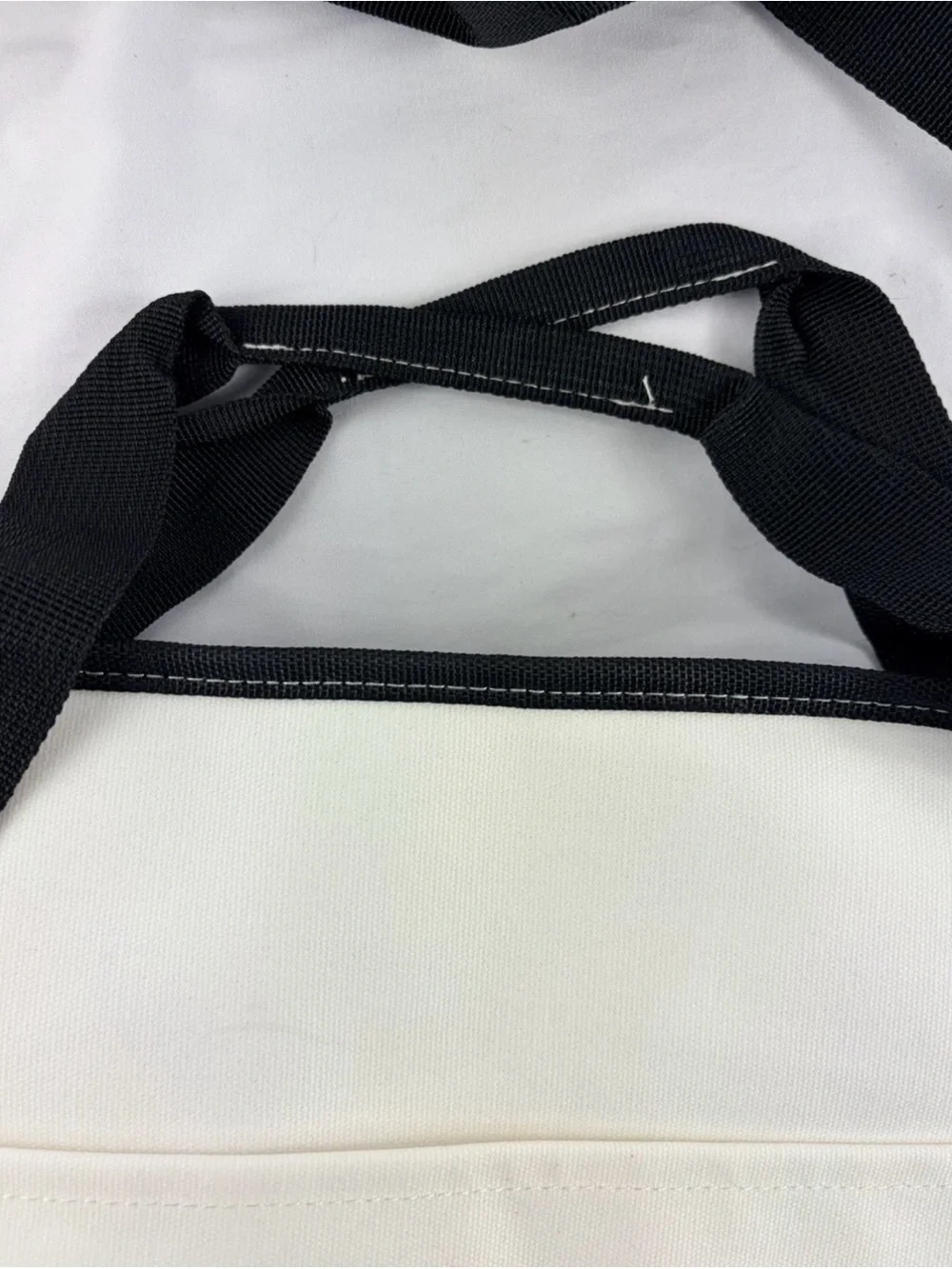 TRULY Black and White Branded Canvas Tote